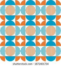 Abstraktes geometrisches Muster. Der Stil des Mittelalters. Bauhaus-Stil. Nahtloses Muster. Vektorgrafik.