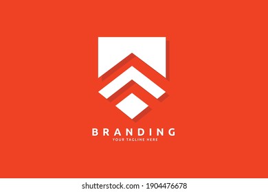 abstract geometric military  vector logo template