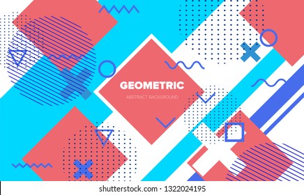 Abstract geometric minimal background, poster/ cover template with vivid lively pattern.