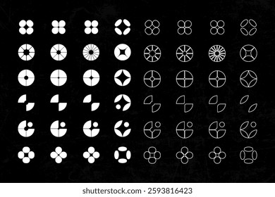 Abstract Geometric Minimal Patterns in Black and White Collection