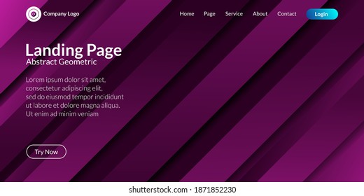 Resumen del fondo de forma geométrico mínimo en una gradación rosa oscuro. Perfectamente utilizado para páginas de aterrizaje, sitios web, banners, carteles, eventos, etc. Ilustración vectorial