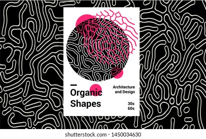 Abstract geometric minimal vector poster in neo-memphis/ bauhaus/ vaporwave style. Retrofuturistic cover for club party, music concert. 