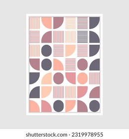 abstract geometric minimal vector posters in neo-memphis  bauhaus vaporwave style. Collection of retrofuturistic covers for club party, music concert, bar promo. pastel color mdern design.