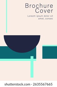 Abstract geometric minimalism for banner collection. Brochure cover design template