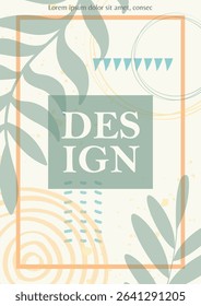 Abstract geometric minimalism for banner collection. Brochure cover design template. Abstract elements