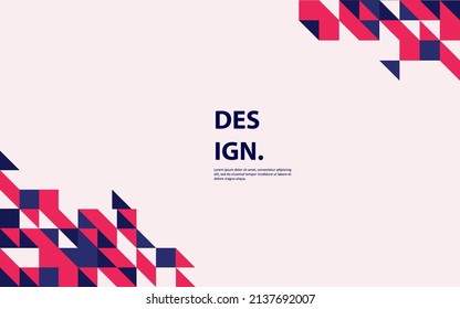 Abstract geometric minimalist background template vector