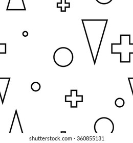 Abstract geometric minimalist seamless black and white pattern. Perfect illustration for web background or print wrapping decoration and fashion textile, fabric, and interior design.