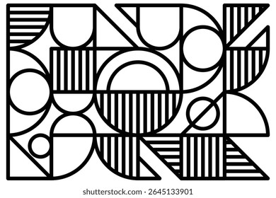 Abstract geometric minimalist trendy form tile decoration with concept creative contemporary vector illustration.