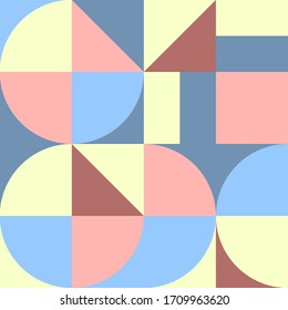 Abstract geometric minimalistic artwork poster. Retro design vector pettern.