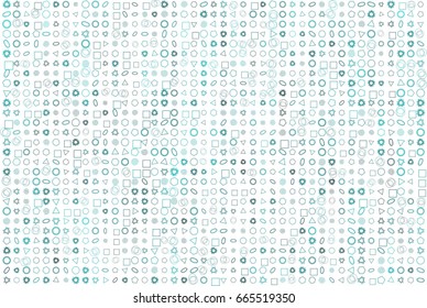 Abstract geometric mixed pattern, colorful & artistic for graphic design, catalog, textile or texture printing & background. Style of mosaic or tile. Vector illustration graphic.
