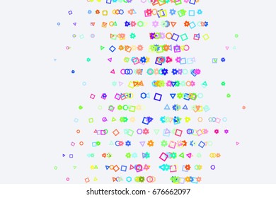 Abstract geometric mixed pattern, colorful & artistic for graphic design, catalog, textile or texture printing & background. Vector illustration graphic.