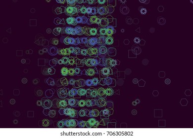 Abstract geometric mixed pattern, colorful & artistic for graphic design, catalog, textile or texture printing & background. Vector illustration graphic.