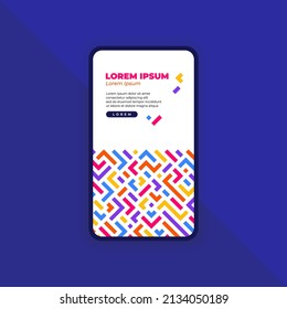 Abstract Geometric Mobile Landing Page Design