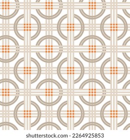 Abstract Geometric Modern Art Deco Stripes Circles Squares Vector Complex Pattern Minimal Concept Trendy Fashion Colors for Allover Fabric Print or Wrapping Paper Beige Stone Tones