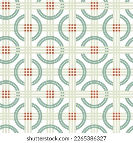 Resumen Arte Geométrico Moderno Deco Stripes Círculos Cuadrados Patrón de Vector Complejo Concepto Mínimo Colores de moda a la moda para impresión de tela de alamante o envolver papel Mint Tonos verdes