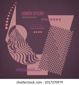 Abstract geometric modern asymmetric  design. Vector illustration
