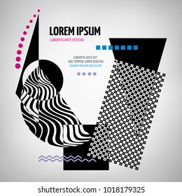 Abstract geometric modern asymmetric  design. Vector illustration