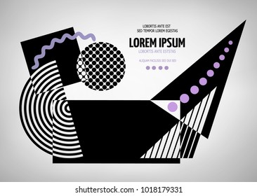 Abstract geometric modern asymmetric  design. Vector illustration