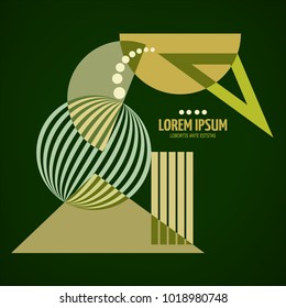 Abstract geometric modern asymmetric  design. Vector illustration