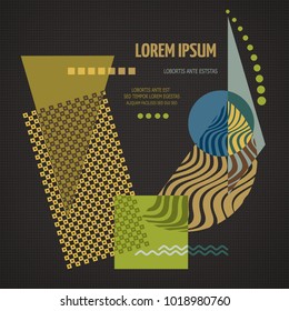 Abstract geometric modern asymmetric  design. Vector illustration