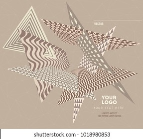 Abstract geometric modern asymmetric  design. Vector illustration