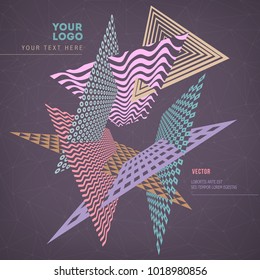 Abstract geometric modern asymmetric  design. Vector illustration
