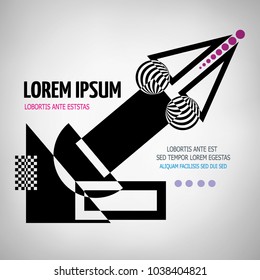 Abstract geometric modern asymmetric  design. Vector illustration