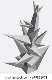 Abstract geometric modern asymmetric form design. Vector illustration