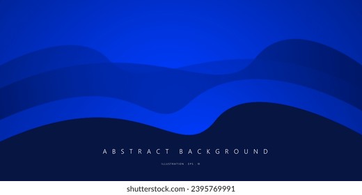 Resumen de fondo geométrico moderno con color de onda azul. Ilustración del vector	