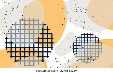Abstract geometric, modern background with circles and dots, vector illustration.