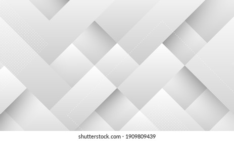 Abstrakter, geometrischer, moderner Hintergrund mit grauem weißem Farbton und quadratischem Shape-Element	
