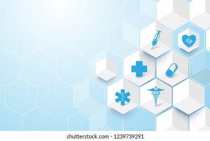 Abstract geometric modern background. Medicine and science concept background