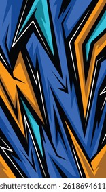 Abstract geometric modern background for sublimation car wrap decal and jersey