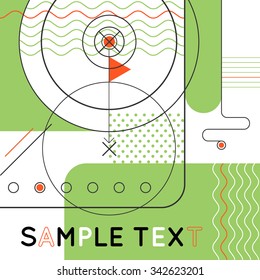 Abstract geometric modern background with thin lines minimalistic. Vector illustration.