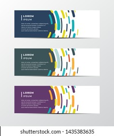 abstract geometric modern banner,colorful design set 
