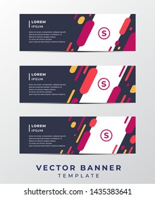 abstract geometric modern banner,colorful design set 