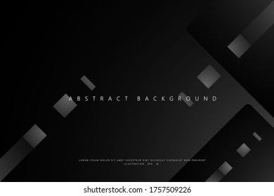 Abstract Geometric modern with Black color background for template, poster, flyer design. Vector illustration