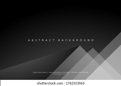 Abstract Geometric modern with Black and  gray color background for template, poster, flyer design. Vector illustration