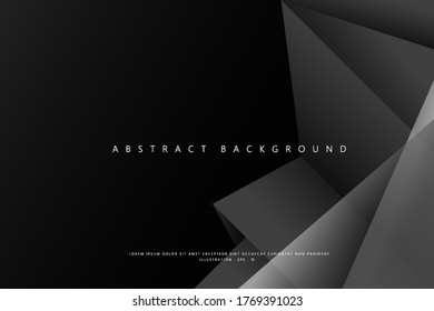 Abstract Geometric modern Black and Gray color background for template design. Vector illustration