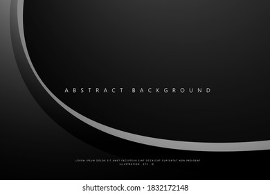 Abstract Geometric modern with Black and  gray color background for template, poster, flyer design. Vector illustration