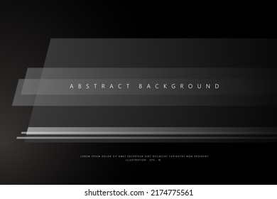 Abstract Geometric modern with Black and line white color background for template, poster, flyer design. Vector illustration