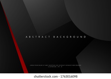 Abstract Geometric modern with Black and Red color background for template, poster, flyer design. Vector illustration