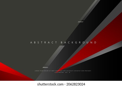 Abstract Geometric modern with Black and red color background for template, poster, flyer design. Vector illustration