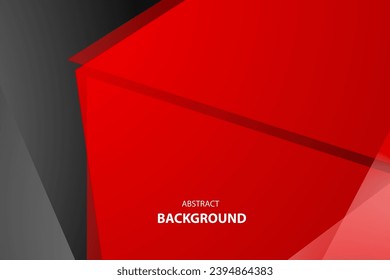 Abstract Geometric modern with Black and red shape metallic color background for template, poster, flyer design. Vector illustration