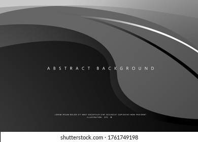 Resumen Geométrico moderno con fondo de color de color negro y plateado para plantilla, afiche, diseño de volante. Ilustración del vector