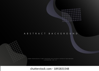 Abstract Geometric modern with Black wave metallic color background for template, poster, flyer design. Vector illustration