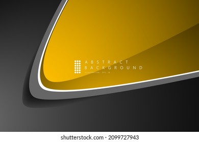 Abstract Geometric modern with black and yellow curve luxury color background for template, poster, flyer design. Vector illustration