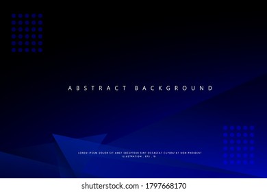 Abstract Geometric modern with Blue color background for template, poster, flyer design. Vector illustration