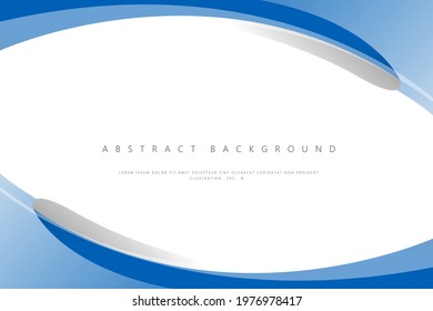 Abstract Geometric modern with Blue wave and white color background for template, poster, flyer design. Vector illustration