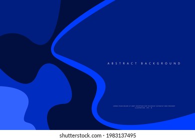 Resumen Geométrico moderno con fondo de color de onda azul para plantilla, afiche, diseño de volante. Ilustración del vector